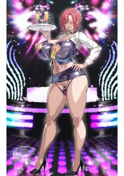 1girl breasts highres huge_breasts pink_hair rio_rollins short_hair smile super_blackjack