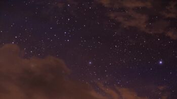 1girl animated belt bracelet brown_hair cloud game_cg holding_hands idolmaster idolmaster_shiny_colors jacket jewelry necklace official_art open_mouth shirase_sakuya sky star_(sky) starry_sky sunlight tagme video yellow_eyes