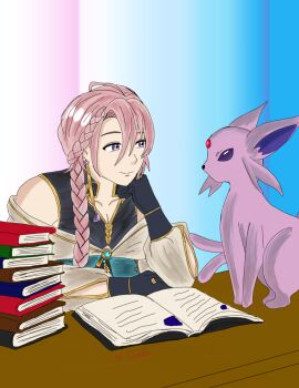 espeon gen_2_pokemon highres nintendo noctilucent:_before_dawn non-web_source pokemon sen_(noctilucent)