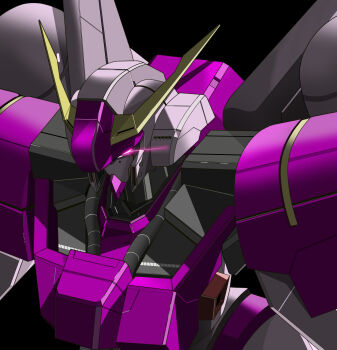 3d absurdres byalant byalant_isolde commentary_request glowing glowing_eye gundam gundam:_twilight_axis highres lens_flare machinery mecha mecha_focus mobile_suit nagi_(user_dwyh2252) no_humans portrait purple_eyes realistic robot science_fiction upper_body