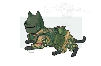 ballistic_face_mask ballistic_face_shield ballistic_helmet cat golaegun gun helmet machine_gun maska no_humans rainbow_six rainbow_six_siege russian_flag solo spetsnaz tachanka visor visor_(armor) weapon