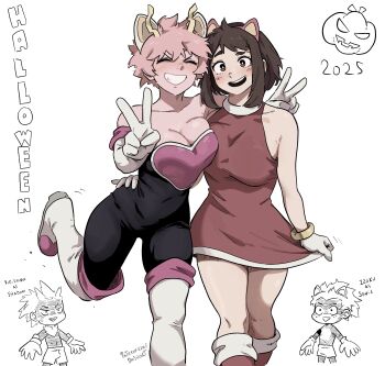 2025 2boys 2girls absurdres amy_rose amy_rose_(cosplay) animal_ears ashido_mina asymmetrical_docking boku_no_hero_academia boots breast_press breasts cleavage collarbone colored_skin cosplay dashi_(dashiart) double_v dress fake_animal_ears foreshortening gloves grin hand_on_another&#039;s_hip hands_up highres kirishima_eijiro large_breasts midoriya_izuku multiple_boys multiple_girls patreon_username pink_hair pink_skin rouge_the_bat rouge_the_bat_(cosplay) shadow_the_hedgehog shadow_the_hedgehog_(cosplay) short_hair sleeveless sleeveless_dress smile sonic_(series) sonic_the_hedgehog sonic_the_hedgehog_(cosplay) spiked_hair standing standing_on_one_leg thigh_boots thighs uraraka_ochako v v-shaped_eyebrows
