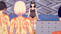 3d 3girls 5boys anilingus animated audible_speech bondsheet group_sex hetero koikatsu_(medium) morag_ladair_(xenoblade) multiple_boys multiple_girls mythra_(xenoblade) peeking penis pyra_(xenoblade) sitting sitting_on_face sitting_on_person sound swimsuit video xenoblade_chronicles_(series) xenoblade_chronicles_2 yuri