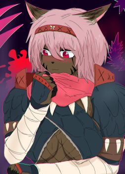 absurdres furry highres monster_hunter:_world monster_hunter_(character) monster_hunter_(series) nargacuga_(armor) non-web_source