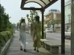 2girls animated asian black_hair breasts following japanese_(nationality) kiss multiple_girls outdoors photo_(medium) restrained sound stalking tagme talking walking video yuri