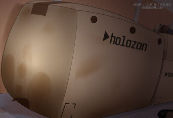 box cardboard_box cramped highres hololive hololive_english houshou_marine in_box in_container indoors oruyanke_(shirakami_fubuki) poyoyo_(nakiri_ayame) pussy_juice_stain sereneandsilent stain storage_room takodachi_(ninomae_ina&#039;nis) virtual_youtuber