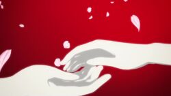 1girl animated ass backboob black_hair breasts cherry_blossoms cloud cloudy_sky green_eyes highres marie_(persona_4) nude persona persona_4 persona_4_the_golden short_hair sky tagme video