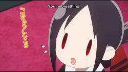 1boy 1girl animated anime_screenshot black_hair blonde_hair kaguya-sama_wa_kokurasetai_~tensai-tachi_no_renai_zunousen~ red_eyes shinomiya_kaguya shirogane_miyuki sound subtitled tagme video