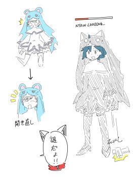 Rule 34 | 2boys, amasawa keisuke, cosplay, crossdressing, crossdressing (mtf), digimon, hackmon (digimon), highres, multiple boys, sistermon ciel, sistermon ciel (cosplay), sistermon noir, sistermon noir (cosplay), taiga (digimon), translation request