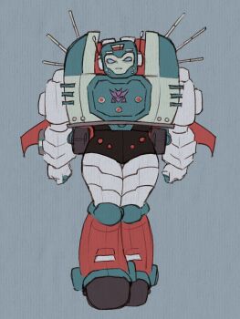 1girl blue_eyes decepticon highres humanoid_robot insignia jetpack nickel_(transformers) no_nose pyrjun robot robot_girl roller_skates skates solo the_transformers_(idw) thighs transformers