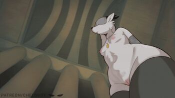 1girl animated animated_gif anus ass bloodborne bouncing_ass chelodoy nipples vicar_amelia