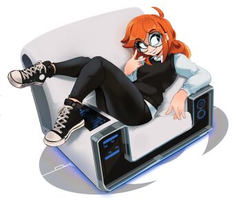Rule 34 | ben sadfleck, chair, commission, freckles, glasses, original, red hair, shoes, siri jay, sneakers, tagme
