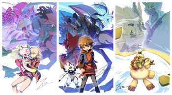 amanokawa_hiro amphimon angoramon armor bandaged_arm bandages betelgammamon blue_eyes canoweissmon diarbbitmon digimon digimon_(creature) digimon_ghost_game diving_suit full_armor gammamon gulusgammamon higashimitarai_kiyoshiro highres jellyfish_girl jellymon kausgammamon lamortmon mask megaziro monster_girl regulusmon robot_girl short_hair siriusmon symbareangoramon tentacle_hair tentacles teslajellymon thetismon tsukiyono_ruli wezengammamon white_hair
