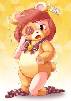 animal_ears animalization button_eye edmol shrinking stuffed_animal stuffed_toy teddy_bear toy transformation