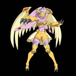 Rule 34 | 1girl, armor, claws, crests (digimon), digimon, digimon (creature), female focus, oridigi, original, solo, wings