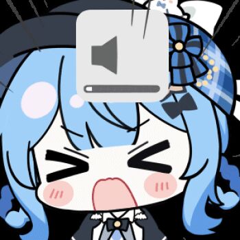 &gt;_&lt; 1girl animated animated_gif artist_collaboration black_capelet black_hat blue_hair braid braided_hair_rings capelet chibi chibi_only chunye_haruya closed_eyes emphasis_lines facing_viewer hair_rings hat lowres mahou_shoujo_no_majo_saiban nekoyashiki_riri no_nose open_mouth screaming short_hair simple_background solo tachibana_sherry transparent_background upper_body volume_symbol