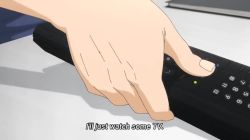 animated anime_screenshot bed black_hair black_nails blonde_hair closed_eyes controller couch gojou_wakana hotel_room indoors interior kitagawa_marin long_hair long_sleeves moaning mole mole_under_eye multicolored_hair nail_polish red_eyes remote_control short_hair sono_bisque_doll_wa_koi_wo_suru sound streaked_hair subtitled table video