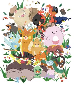 :o alternate_color anger_vein animal_focus anklet arm_up artist_request bird black_eyes black_feathers blue_eyes book brown_hat capsakid chansey charcadet clenched_hands clodsire closed_eyes closed_mouth clothed_pokemon dot_nose ducklett egg eye_trail fangs feathers fire flower food gen_1_pokemon gen_2_pokemon gen_5_pokemon gen_6_pokemon gogoat goomy grass great_ball hat highres houndour jewelry kingambit leaf light_trail looking_at_viewer maschiff murkrow nintendo no_humans official_art open_book open_mouth outstretched_arms pawmi pawmo pawmot pizza pizza_slice poke_ball poke_ball_(basic) pokemon pokemon_(anime) pokemon_(creature) poketoon popcorn primeape purple_flower red_eyes red_flower roller_skates second-party_source sharp_teeth shiny_and_normal shiny_pokemon skateboard skates smile spread_arms sudowoodo teeth transparent_background ultra_ball v-shaped_eyes wooper yellow_flower