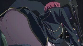 00s 1girl animated animated_gif anime_screenshot ass ass_focus ass_shake blue_eyes bodysuit code_geass female_focus kouzuki_kallen looking_back playboy_bunny red_hair