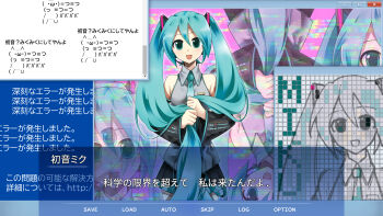 1girl absurdres aqua_necktie aqua_trim bare_shoulders black_skirt black_sleeves breasts commentary_request detached_sleeves grey_shirt hair_between_eyes hair_ornament hatsune_miku highres light_blush long_hair long_sleeves looking_at_viewer miku_day miniskirt necktie open_mouth pleated_skirt shirt skirt sleeveless sleeveless_shirt small_breasts smile solo translation_request twintails urauo_oji very_long_hair vocaloid wide_sleeves