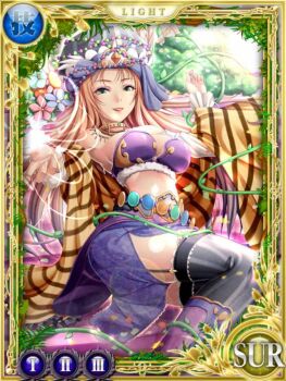 Rule 34 | 1girl, belladonna (seiken densetsu 3), belt, bracelet, breasts, circle of mana, cleavage, dress, feathers, flower, green eyes, isabella (seiken densetsu 3), jewelry, jpeg artifacts, necklace, official art, plant, red hair, seiken densetsu, seiken densetsu 3, thighhighs, turban, vines