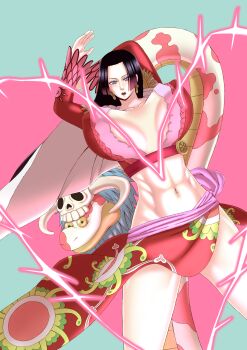 1girl boa_hancock breasts huge_breasts long_hair one_piece