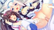 10s 2girls animal_ear_fluff animal_ear_legwear animal_ears animated bell black_hair blue_bow blue_eyes blush bow breasts brown_eyes buttons cat_ear_legwear cat_ear_thighhighs cat_ears cat_girl cat_tail cat_thighhighs chocola_(nekopara) closed_eyes clothed_sex collar cum cum_on_body cum_on_breasts cum_on_upper_body decensored ejaculation game_cg group_sex hair_ribbon heart_button hetero indoors long_hair maid maid_headdress multiple_girls neck_bell nekopara nipples panties panties_around_leg paw_print_soles penis pink_bow pink_hair ribbon sayori_(neko_works) sex siblings sisters slit_pupils small_breasts spread_legs sweat tagme tail teeth thighhighs third-party_edit twins twintails uncensored underwear vaginal vanilla_(nekopara) video wrist_cuffs