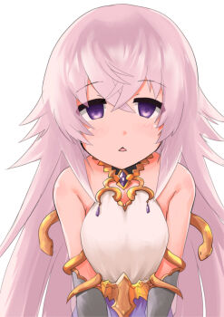 breasts crossed_bangs grimms_notes hair_between_eyes long_hair looking_at_viewer magic_mirror_(grimms_notes) medium_breasts parted_lips purple_eyes quel simple_background upper_body very_long_hair white_background