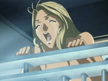 00s 1boy 1girl 2004 animated animated_gif ass balcony blonde_hair bouncing_breasts breasts closed_eyes clothed_male_nude_female dark dark-skinned_female dark_skin doggystyle earrings eyelashes eyeshadow fat fat_man forced ganguro glasses gyaru hana_no_joshi_ana:_newscaster_etsuko hands_on_another&#039;s_waist hetero hoop_earrings huge_ass huge_filesize jewelry large_breasts lipstick long_hair lowres makeup medium_breasts mole mole_under_eye nipples nude old old_man penis public_indecency purple_eyes rape sex sex_from_behind tagme tan tanned_body tears ugly_bastard uncensored wakabayashi_mayumi