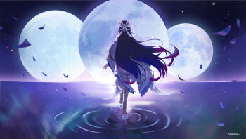 closed_eyes columbina_(genshin_impact) commentary dress english_commentary eye_mask eyes_on_wings fatui_coat feathered_wings genshin_impact hair_ornament head_wings highres mask multicolored_hair multiple_wings tumainistar white_dress white_headdress white_mask white_wings wing_hair_ornament wings wrist_bow x-shaped_eyewear