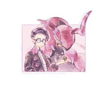 Rule 34 | 1boy, black jacket, border, closed mouth, commentary request, corbeau (pokemon), dusk ball, expressionless, frown, gen 5 pokemon, glasses, holding, holding poke ball, jacket, looking at viewer, male focus, necktie, nintendo, poke ball, pokemon, pokemon (creature), pokemon legends: z-a, round eyewear, ryokuno green, scolipede, short hair, upper body, white border, white necktie