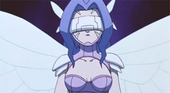 1boy 1girl animated animated_gif anime_screenshot armor ass bat_wings blue_skin boots bra collarbone colored_skin crotch digimon digimon_frontier digimon_frontier:_kodai_digimon_fukkatsu!! facial_tattoo fairimon fairy_wings fangs floating garter_straps gloves gluteal_fold handstand kicking legs_apart mask murmukusmon night panties pov purple_bra purple_hair purple_panties screencap shoulder_armor spinning spinning_bird_kick tattoo thigh_boots thighhighs underwear upside-down violence visor_(armor) wings