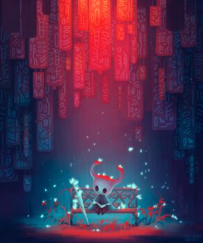 1other animated animated_gif bench black_eyes blank_eyes broken broken_sword broken_weapon bug butterfly butterfly_on_head cloak glowing_butterfly holding hollow_eyes hollow_knight horns insect knight_(hollow_knight) map mask nail_(hollow_knight) no_humans old_nail_(hollow_knight) reading runes sabara sign sitting solo sword weapon white_butterfly