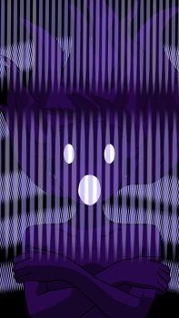 1girl armpit_crease breasts brown_eyes brown_hair collarbone completely_nude covering_breasts covering_privates crossed_arms curled_fingers digimon digimon_frontier energy eyelashes f20000 facing_viewer female_focus floating_hair henshin highres long_hair matching_hair/eyes neck nude original out-of-frame_censoring purple_theme sidelocks small_breasts spirit_evolution topless_frame upper_body wavy_hair