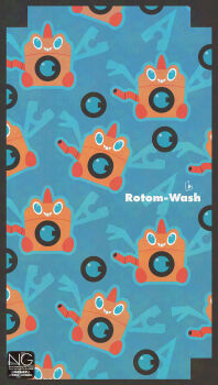 Rule 34 | blue eyes, blue sclera, colored sclera, gen 4 pokemon, grin, highres, looking at viewer, meme (sleepsheep), nintendo, no humans, open mouth, pokemon, pokemon (creature), pokemon focus, rotom, rotom (wash), smile, teeth, washing machine