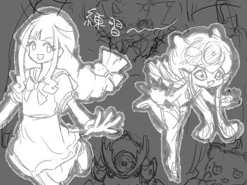 Rule 34 | digimon, digimon (creature), espimon, gammamon, highres, jellyfish girl, jellymon, monster girl, ryudamon, tentacle hair, tentacles, tsukiyono ruli