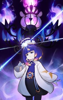 1girl chandelure gwynn_(pokemon) hololive hololive_english mega_chandelure ninomae_ina&#039;nis nintendo pokemon tagme virtual_youtuber