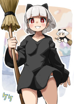 1girl keke_(kirby) kirby_(series) nintendo panties pantyshot red_eyes solo underwear white_panties witch yamagami_tadashi