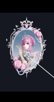 Rule 34 | 1girl, absurdres, armor, beads, black border, border, breastplate, brown eyes, bug, butterfly, chinese commentary, closed mouth, clothing cutout, collar, commentary request, detached collar, dress, expressionless, eyelashes, flower, frilled arm warmers, grey background, hair bun, highres, holding, holding sword, holding weapon, infinity nikki, insect, letterboxed, light blush, lips, long sidelocks, melody bloom (infinity nikki), nikki (nikki), nikki (series), nostrils, picture frame, pink flower, pink hair, pink lips, pink rose, rose, short hair with long locks, short sleeves, shoulder cutout, sidelocks, simple background, single hair bun, solo, sword, tiara, updo, upper body, weapon, white arm warmers, white collar, white dress, zhizhi (xinjinjumin818774653718)