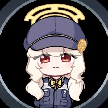 1girl acomu414 animated animated_gif aoba_(blue_archive) blinking blue_archive blue_hat blue_jacket bow bowtie closed_mouth halo hat jacket looking_at_viewer low_twintails newsboy_cap peaked_cap peephole red_eyes round_image simple_background smile solo straight-on transparent_background twintails white_hair yellow_bow yellow_bowtie yellow_halo