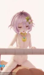 1boy 1girl 3d akt_(filtration) animated arm_support artist_name bouncing_breasts breasts censored choker flower gif_artifacts hair_flower hair_ornament hetero icon_(computing) kokkoro_(princess_connect!) large_penis loli lowres mikumikudance_(medium) mosaic_censoring navel nipples nude open_mouth penis penis_grab pink_eyes pixiv princess_connect! railing sex short_hair slipping small_breasts twitter video watermark white_background white_hair