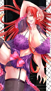 Rule 34 | 1girl, 2024, astaroth (taimanin asagi), breasts, highres, huge breasts, long hair, red hair, taimanin (series), taimanin asagi kessen arena