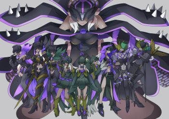 Rule 34 | 6+girls, bancholilimon, biolotusmon, breasts, cape, corruption, covered eyes, digimon, digimon (creature), fairy, flower, large breasts, lilamon, lilimon, lilimon x-antibody, lotusmon, mask, medium breasts, monster girl, multiple girls, petals, plant girl, rafflesimon, rosemon, rosemon burst mode, rosemon x-antibody, smile