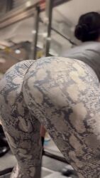 1girl animated asian ass ass_focus black_hair breasts exercising gym gym_uniform highres huge_ass japanese_(nationality) long_hair medium_breasts pants photo_(medium) real_life ririkana simple_background sitting skin_tight skindentation solo_focus tagme thigh_gap training video wide_hips yoga_pants