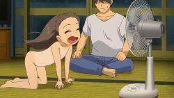 1boy 1girl age_difference all_fours animated anime_screenshot ankle_grab anus arms_around_neck ass barefoot breasts brown_eyes brown_hair censored completely_nude cowgirl_position cum cum_in_pussy cum_overflow doggystyle ejaculation electric_fan english_text erection feet_up futon grabbing_another&#039;s_arm grabbing_another&#039;s_ass groping hair_ornament hand_on_another&#039;s_head indoors leaning_forward leg_grab legs_apart legs_up loli long_hair lying mating_press missionary moaning mosaic_censoring nipples nude on_back one-piece_tan penis pillow pussy reverse_suspended_congress sayama_chie sex sex_from_behind shoujo_ramune small_breasts sound spread_legs spread_pussy stomach_bulge straddling subtitled tagme tan tanline tatami top-down_bottom-up torso_grab vaginal video x_hair_ornament