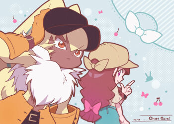 belt digimon digimon_(creature) digimon_ghost_game hat ribbon symbareangoramon tsukiyono_ruli