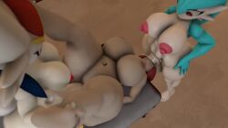 1girl 2futa 3d aftersex anal animated arezu_(pokemon) ass ass_focus ass_shake bikini blush breasts brown_hair censored cinderace completely_nude double_penetration erection fellatio furry furry_female futa_with_female futanari gardevoir gen_3_pokemon gen_8_pokemon happy_sex huge_breasts huge_penis ironhawk large_breasts looking_at_another lying massage moaning multiple_futa nintendo nipples nude on_stomach oral penis plump pokemon pokemon_legends:_arceus rabbit_ears rabbit_girl red_eyes reverse_cowgirl_position reverse_fellatio sex sound stomach_bulge straddling swimsuit tagme thick_thighs thighs thong thong_bikini vaginal video water wide_hips