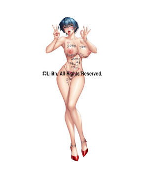 1girl ahegao blue_hair breasts highres igawa_asagi kagami_hirotaka large_breasts taimanin_(series) taimanin_asagi taimanin_rpgx