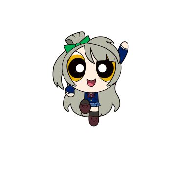 Rule 34 | 1girl, arm up, black socks, blue jacket, blue skirt, bow, bowtie, brown eyes, brown hair, brown shoes, chibi, chibi only, full body, game asset, green bow, hair bow, jacket, long hair, long sleeves, looking at viewer, love live!, love live! school idol festival, love live! school idol project, minami kotori, miniskirt, official art, open mouth, otonokizaka school uniform, parody, powerpuff girls, powerpuff girls (style), red bow, red bowtie, school uniform, shoes, simple background, skirt, smile, socks, solo, style parody, tachi-e, third-party source, transparent background