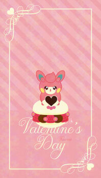 Rule 34 | alternate color, alternate costume, animal focus, closed mouth, food, heart, highres, macaron, meme (sleepsheep), nintendo, no humans, pawmi, pink fur, pokemon, pokemon (creature), pokemon focus, shiny pokemon, smile, tongue, tongue out